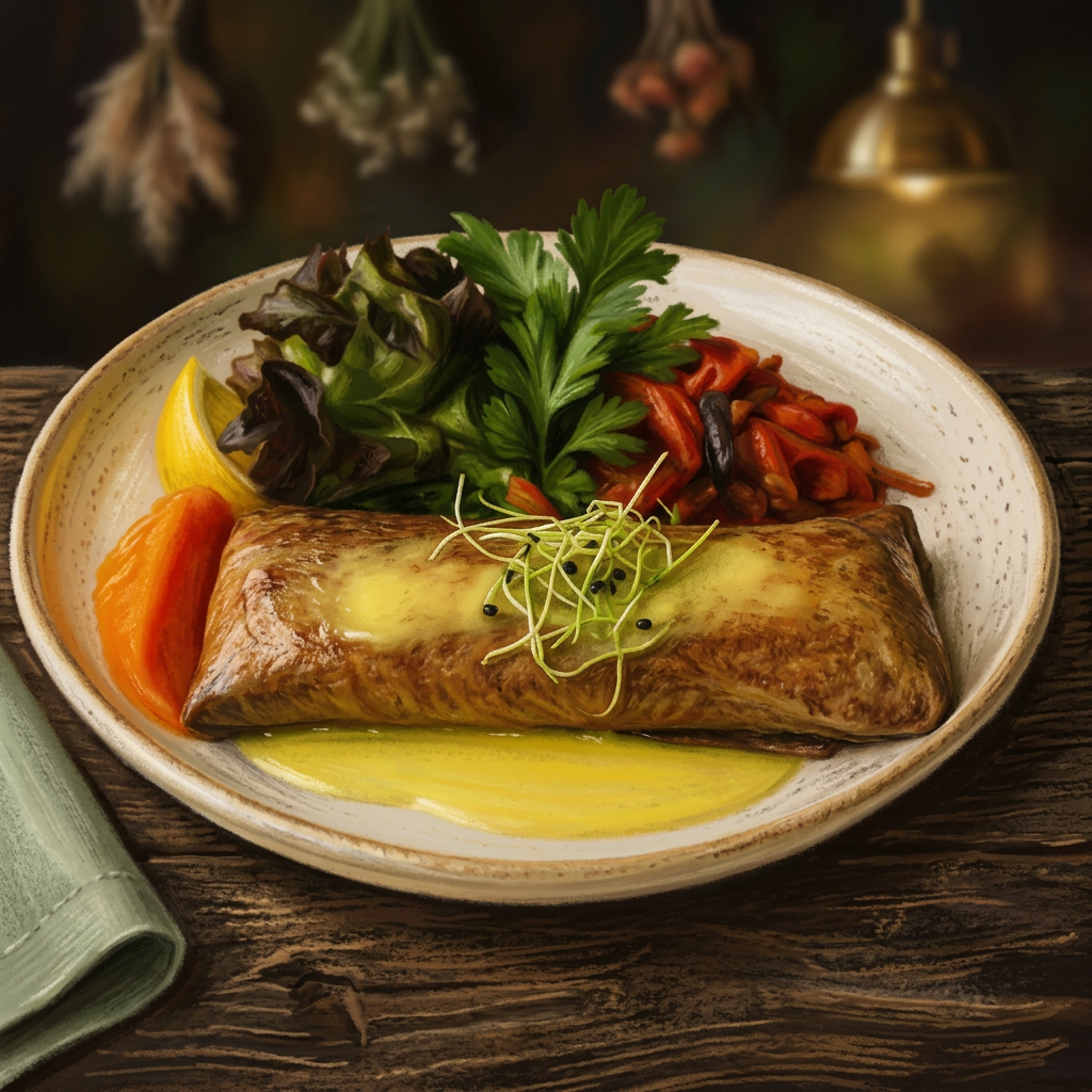 Poisson en papillote de blé noir