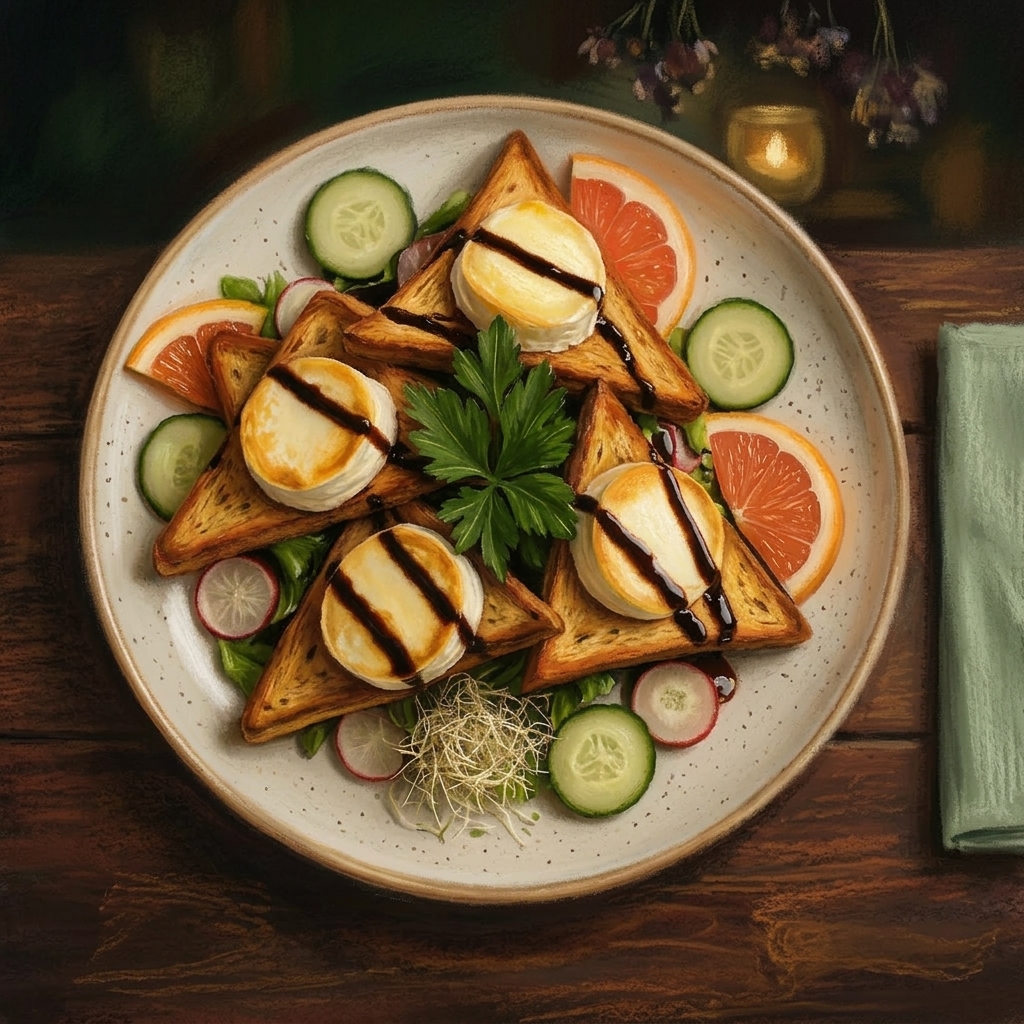 Salade chèvre chaud